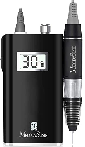 MelodySusie Entry-Level Clip-On Rechargeable Nail Drill, Scamander(SC320H) 30000RPM Popular Classic E-File with LCD Display for Manicure Shaping & Gel Removal, Perfect for Nail Art Training & Home Use