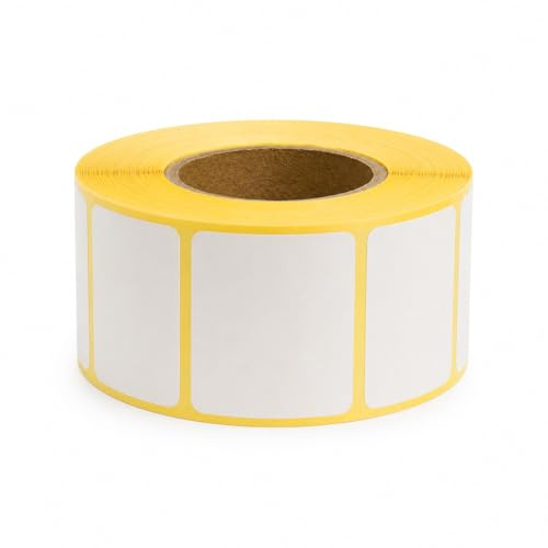 MD Labels Etiquetas Térmicas 35 x 25 mm en Rollo – 1000 Etiquetas Adhesivas con Adhesivo Permanente – Etiquetas de Código de Barras para Impresoras Térmicas, Envíos, Logística y Almacén