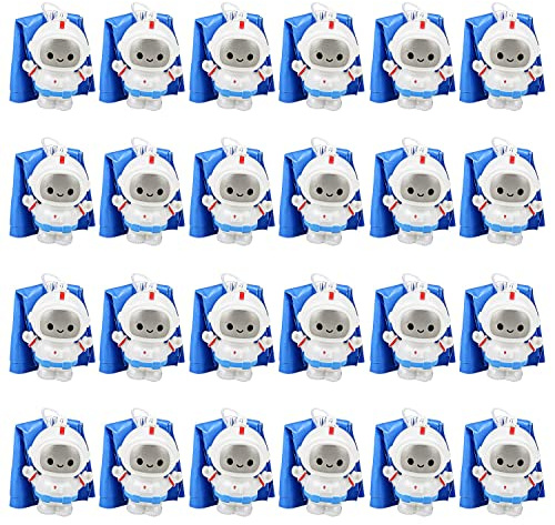 ArtCreativity 24-Pack / 2 Mini Astronaut Paratroopers – Durable Parachute Toys for Kids – Space-Themed Party Favors, Astronaut Piñata Fillers, and Goodie Bag Toys