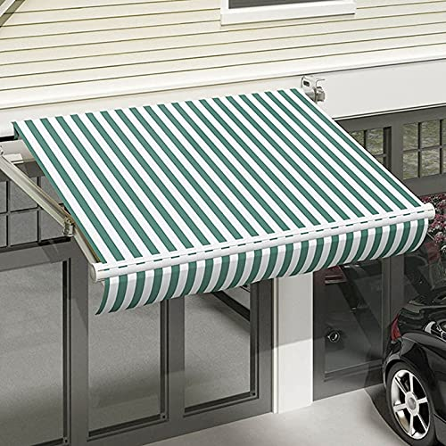 Gelenkarmmarkise, Einziehbare Markise mit Handkurbel, einziehbare Markise mit Kurbel, Sonnenmarkise Winkel Längeinstellung(5-35°), Sonnenschutz, Anti-UV und wasserfest, für Hof, Restaurant,#1,6x3.5m