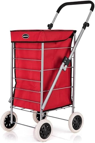 Shopalong Premium 4 Wheel Large Shopping Trolley Lightweight Durable Foldable