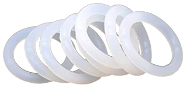 10 Stück O-Lock-Up-Dichtung CS 5 mm Außendurchmesser 15~150 mm Silikonkautschuk isolierte wasserdichte Unterlegscheibe runde Form weiß (Color : White, Size : OD 15MM ID 5MM_CS 5.0MM)
