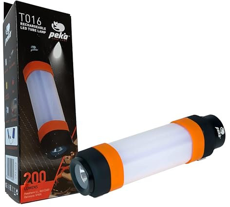 PEKA | Torcia LED Ricaricabile ad Alta Potenza | Include Magneti e Cinturino | Tra 1 e 1,5 W e 200 lm | Dalle 7,5 alle 26,5 Ore di Autonomia | 6 Modalità | Batteria al Litio T016