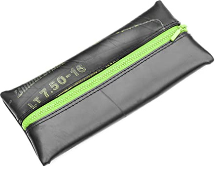 Jungley I Used to Be A Truck Tyre Rubber Pencil Case - Recycled Rubber, Eco-Friendly, Sustainable GIFS (Green)