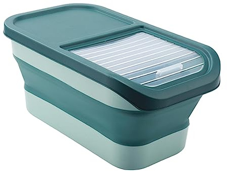 Colcolo Futteraufbewahrung für Hunde Hundefutter Haustier, 10kg Faltbar Luftdichter Aufbewahrungsbehälter Aufbewahrungsbox für Hund Katze, GRÜN