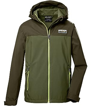 killtec Garcon Softshelljacka med huva KOS 344 BYS SFTSHLL JCKT, mörk olivjacka, 176, 41540-000