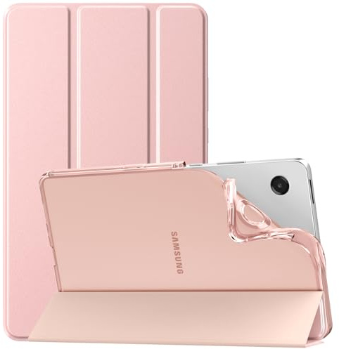 TiMOVO Funda para Samsung Galaxy Tab A11/A9 8.7 Pulgadas (2025/2023) SM-X130/X133/X135/X110/X115/X117, Cubierta Delgada TPU Translúcido, Antiarañazos, Oro Rosa
