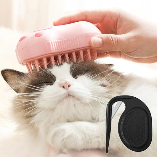 Danolt HundebüRste KatzenbüRste mit Dampf, Katzen HundebüRste Kurzhaar Langhaar, DampfbüRste Katzen BüRste, HundebüRste Unterwolle