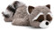 NICI Kuscheltier Waschbär Lenno 45cm relaxed-liegend grau - Stofftier aus weichem Plüsch, niedliches Plüschtier zum Kuscheln und Spielen, für Kinder & Erwachsene - tolle Geschenkidee - 61303