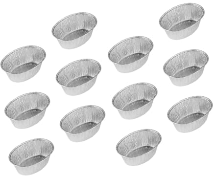WATIIFUFU Assiette En Aluminium Jetable Ovale 125 Pcs Plateau De Cuisson Moule à Pâtisserie Pour Barbecue Et Pratique Et Résistant Récipients Alimentaires
