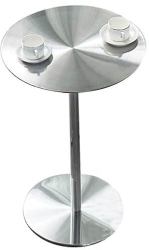 Baodiale Kneipentisch, moderner Kneipentisch, Cocktailbartisch, runder Frühstücks-/Esstisch, Konferenztisch, Kaffee-/Besprechungstisch, Beistelltisch, weiß (60 x 60 x 74 cm)