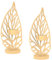 PLUSHCEWT Juego de 2 candelabros Candelabro de Metal Moderno Hojas Candelabro de Mesa Candelabro para Fiesta en casa Decoración de cenas (B)