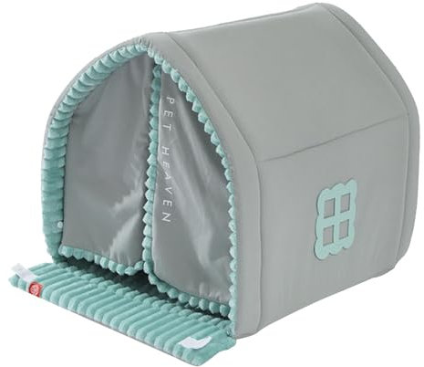 Hundehöhle, für den Innenhof, kleines Hundebett, Haustierbett, Haustier-Nest, geschlossenes Außenhundhaus mit Tür, vier Jahreszeiten, Hundezelt für kleine Hunde mit Tür zum Aufräumen und Entspannen,