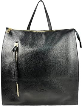 Cheval Firenze Zaino Susanna, Vera Pelle Made in Italy (Nero)