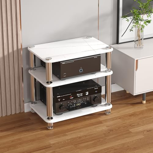 Medienständer, Gaming-Regal, CD-Vitrine, multifunktionaler und moderner AV-Schrank, DVD-Regal, Eck-TV-Ständer, Projektorregal, einfach zu montieren, für Wohnen, Gaming, Aufnahmeraum, Heimkin