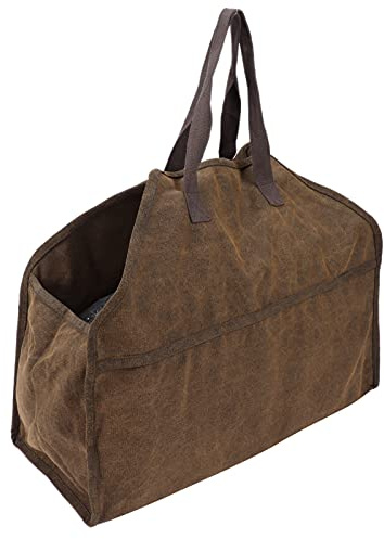 Portador de Leña, Bolso de Lienzo Servicio Madera Fuego Fuego Pescado Bolsas Leña con Madera para Chimenea Chimenea Accesorios Estufa Bolsa Almacenamiento para Interior