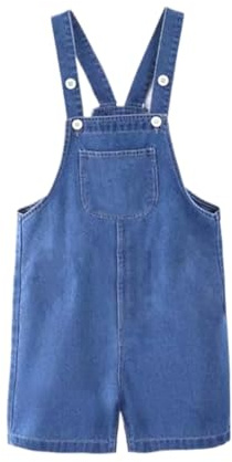 Kids Baggy Denim Dungarees Jumpsuit Shorts for Boys Girls Summer Sleeveless Adjustable Dressy Jeans Teen Girls Boys Loose Comfy Casual Sports Vacation Overalls Age 2-14 Years