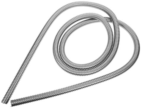 HOMSFOU Stainless Steel Cable Sleeve Wire Protector Metal Threaded Hose Cable Cover for Garden Wire Long Hose Pipe Organizer