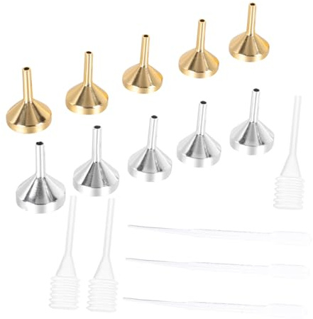 iplusmile Entonnoirs Mini Métalliques Portables Pour Transfert Liquide Lot Avec Pipettes Pour Parfum Et Huiles Essentielles Voyage