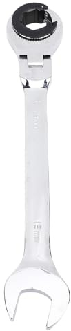 Pongnas Línea de Freno Tuerca Goleta AC 19 Mm Cabeza FLEX ABIERTA 72 Dientes de 5 Grados Swing 180 Grados Cabeza Ajustable con Acero CRV para Tuercas sobre el Freno de o Aire