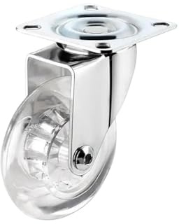Paquete de 4 ruedas transparentes de 4 pulgadas for muebles, vitrina, rueda de dirección de polea universal de goma silenciosa(A)