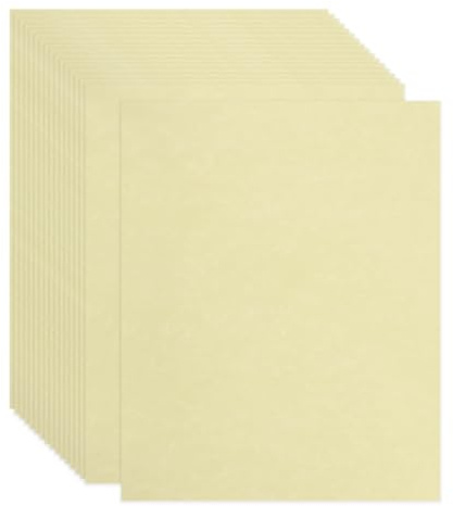 sourcing map 30 Sheets Parchment Paper 8.5 x 11 Inch Vintage Cardstock 180 GSM Parchment Printer Paper Sheet for Invitations DIY Cards Menus Certificates Crafts Drawing(Beige)