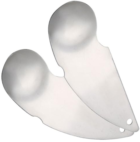 Homoyoyo Pelador de Kiwis de Acero Inoxidable 2 Unidades Cuchara para Kiwi y Fruta Cortador y Pelador Práctico para Aguacate Melocotón y Uso Cocina