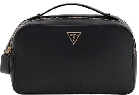 GUESS Kulturbeutel Double Zip Beauty Case Black schwarz