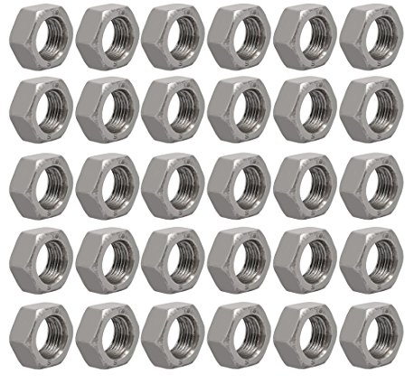 sourcing map 30Stk. M16 x 1,5mm Steigung Feingewinde Kohlenstoffstahl Hand Sechskantmuttern de