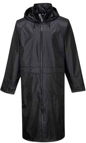 Portwest Manteau de pluie, Couleur: Noir, Taille: M, S438BKRM