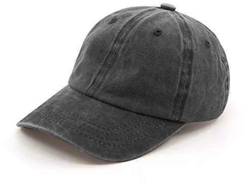 Durio Baseball Cap Kids Unisex Jungen Mädchen Mütze Kinder Kappe Hut Snapback Cap Baseballkappe für 3-8 Jahre Alt Einheitsgröße Schwarz A