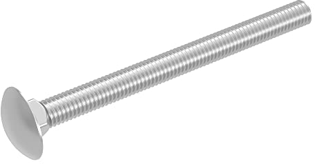 SECCARO Tornillo de bloqueo M6 x 70 mm, acero inoxidable V2A VA A2, DIN 603/ISO 8677, cabeza redonda plana con cuello cuadrado, rosca completa, 20 unidades