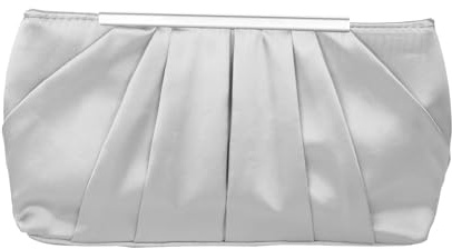 Fililogor Damen Satin Clutch Bag, Elegante Plissee Tasche Abendtasche, Bankett Tasche für Rose, Gala, Party, Hochzeit