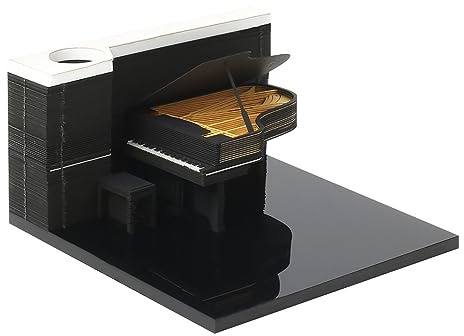 3D-Haftnotizen Klavier Notizblöcke, 150 Blatt Memoblöcke, Musik Kunst 3D Notizblock, 3d notizblock für Kind/Liebhaber/Freunde/Ehefrau/Student Geschenke (Schwarz)