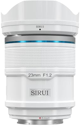 SIRUI Sniper 23mm Autofocus lens, F1.2 Wide Angle APS-C Camera Lens, E Mount Lens for A6400, A6700, ZV-E10, FX3/30 (23mm, E mount, White)