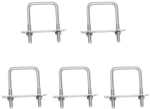 duoyif U-Bolzen M6 30x50mm 5Stk U Bolzen Quadratisch, Bügelschraube U Bügel, U-Schrauben Edelstahl Mit Mutter Rahmenplatte, U Bügelbolzen Für Rohr Befestigung Auto Abschleppen (M6 30mmx50mm)