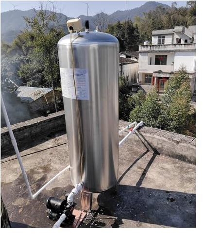 Vaso de expansión 60 100 160 200 250 300 L Acero Inoxidable Depósito a presión para bomba de pozo, Tanques de vejiga de almacenamiento de agua vertical presurizado para sistemas de agua domésticos ( S