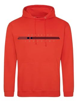 Redskins tröja tröja huvtröjor sporttryck kläder barn pojke och flicka vinter fleece varm modell RS4172 röd 10 år, Färg: röd, 10 �r