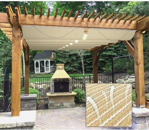Kanduo Versenkbare Pergola-Abdeckung Manuell ausziehbare Terrassenmarkisen, Fenstermarkisen, Rahmenlos, können individuell angepasst Werden, die Oben genannten Preise gelten for 1 Quadratmeter. Einzi