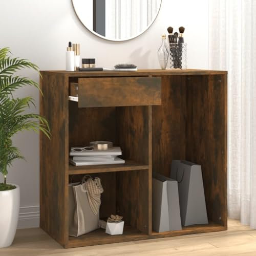 LLEZKBR Möbelstück-Kosmetikschrank Räuchereiche 80x40x75cm Holzwerkstoff