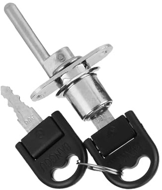 Desk Lock, Drawer Lock Desk Drawer Lock with Keys 2Pcs Zinc Alloy Thickening for Drawer, File Cabinet, Office Desk, Wardrobe (19mm Silver Single Lock)