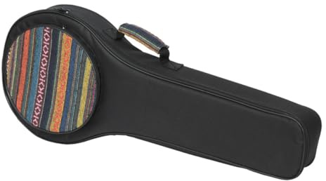 Tragbare Mandolinentasche mit Großer Kapazität, Schwarz | Nylon und Schwamm, Gepolstert und Bequem, für Mandoline, Stilvolles Design