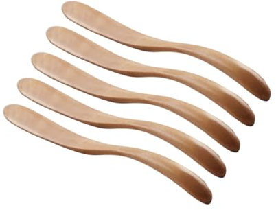 MAGICLULU 5st Buttermesser Aus Holz Marmeladenverteiler Sahnemesser Bambus
