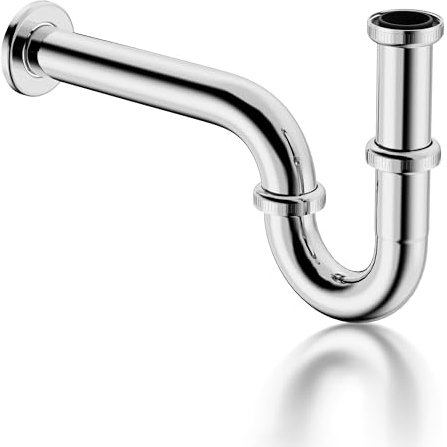Siphon für Waschbecken & Waschtisch - Abflussrohr Waschbecken, Flaschensiphon 1 1/4,Röhrensiphon Siphon, Abfluss, Ablaufgarnitur,Geruchsverschluss, Abflussrohr 8-11cm höhenverstellbar