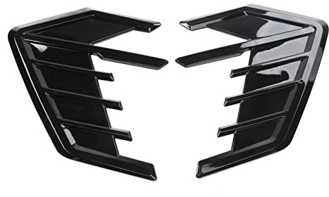 YIWEOG Universal 2 stücke Auto Kotflügel Seitenschlitze Dekor Luftstrom Ansaugloch Grill Spoiler DIY Stil Auto Luftstrom Ansaugöffnung Haubenabdeckung