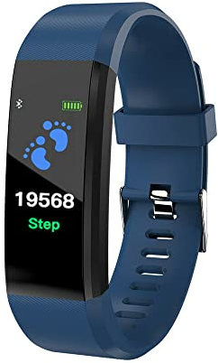 Genérico Smart Band para fitbits Smart Watch, Smart Fitness Tracker Pulsera, Ritmo cardíaco, Monitor de presión Arterial, rastreador de Actividad, y Bluetooth Pulsera (Azul)