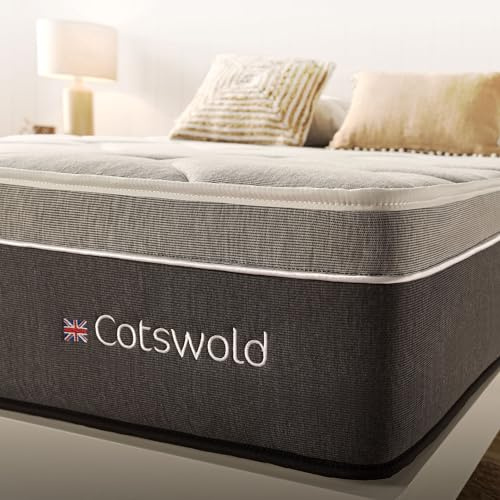 Double Orthopedic Support Mattress, 4FT6, 12.6 Inch Memory Foam, Cotswold | Extra Firm Support, Cooling Gel Foam, Pressure Relief for Back Pain, OekoTex Certified, Aloe Touch Fabric, Skin Soft