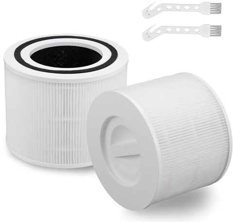 Feelhap 2PCS Core 300 Filtro de Repuesto,Filtros de Carbón Activado 3 en 1 | Filtro H13 HEPA, Compatible con Purificadores de Aire LEVOIT Core 300/300S