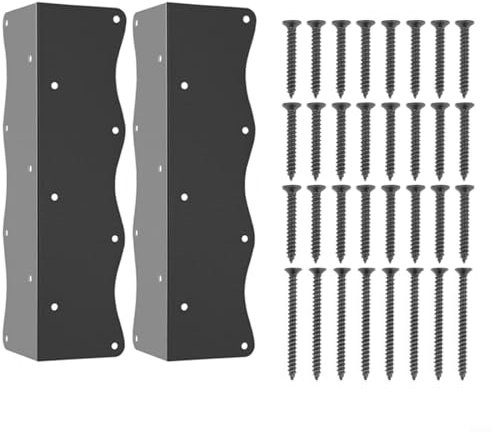 Raised Bed Corner Brackets, Metal Corner Brackets for Raised Garden Beds, Carbon Steel Reinforcement Support with Screws 20-24 Inch (2pcs)