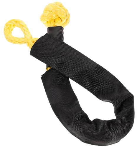 Warmhm Câble Synthétique De Remorquage Flexible avec Manille Souple Protégée Accessoire De Récupération Véhicule Hors-Piste Kit De Traction Résistant Et Léger